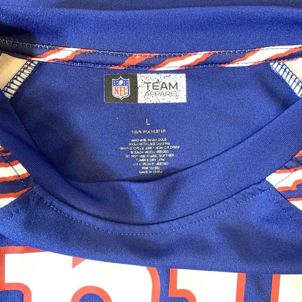 New York Giants NFL Team Apparel Shirt Mens Large Zebra Accent Performance - Picture 5 of 5